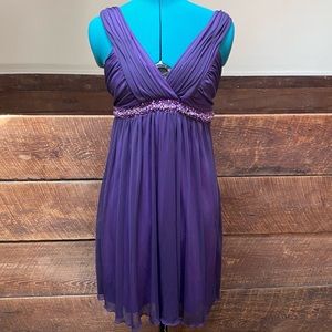 Jodi Kristopher Flowy Fairy Dress w/ Sparkling Rhinestone & Sequin Flowered Belt